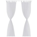vidaXL Rideau fin Blanc 140x225 cm 2 Pièces