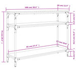 vidaXL Table console sonoma gris 100x29x75 cm bois d'ingénierie