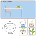 Lechuza jardinière cubeto color 30 all-in-one beige sable 13831