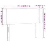 vidaXL Tête de lit avec oreilles Noir 103x16x78/88 cm Similicuir
