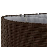 vidaXL Salon de jardin avec coussins 6 Pièces marron résine tressée