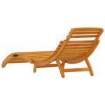 vidaXL Ensemble de 3 transats avec table d'appoint en bois d'acacia massif