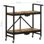 vidaXL Chariot de cuisine 87x36x81 cm Bois massif de récupération