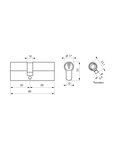 THIRARD - Cylindre de serrure double entrée SA  30x50mm  anti-arrachement  nickel  vis 40mm3 clés
