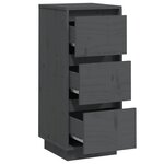 vidaXL Buffets 2 Pièces Gris 32x34x75 cm Bois massif de pin