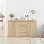Buffet vidaXL Chêne de Sonoma Bois d'ingénierie 120 x 36 x 69 cm