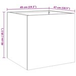 vidaXL Jardinières 2 Pièces argenté 49x47x46 cm acier inoxydable