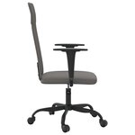 Chaise fauteuil siège de bureau informatique étude réglable en hauteur foncé tissu gris 02_0024070