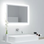 vidaXL Miroir à LED de salle de bain Blanc 60x8 5x37 cm Acrylique
