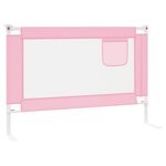 vidaXL Barrière de sécurité de lit d'enfant Rose 100x25 cm Tissu
