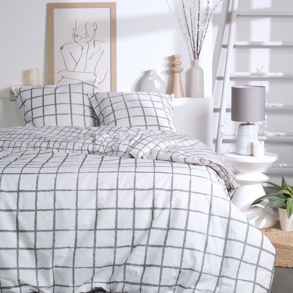 Parure de lit housse de couette 240 x 260 + 2 taies d oreiller 63 x 63