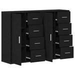 vidaXL Buffets 2 Pièces Chêne Noir 60x31x84 cm Bois d'Ingénierie