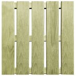 vidaXL Dalles de terrasse 30 Pièces 50x50 cm Bois Vert