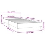 vidaXL Cadre de lit sans matelas gris clair 90x200 cm tissu