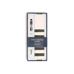 Stylo Tactile avec Etui Office Chic - Plusieurs Motifs - Rayures Noir - Draeger