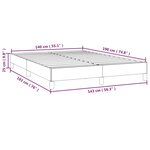 vidaXL Cadre de lit Gris 140x190 cm Similicuir