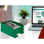 Q-connect corbeille à courrier empilable - PP documents - A4+ - Vert