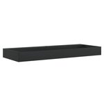 vidaXL Vasque 120x46x11 cm fonte minérale/marbre noir mat