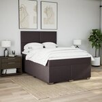 vidaXL Sommier à lattes de lit avec matelas Marron foncé 140x190 cm