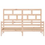 vidaXL Cadre de lit Bois de pin massif 200x200 cm