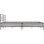 vidaXL Cadre de lit sans matelas sonoma gris 150x200 cm