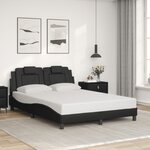 vidaXL Cadre de lit sans matelas noir 140x190 cm similicuir