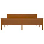 vidaXL Cadre de lit sans matelas marron miel bois pin massif 200x200cm