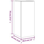 vidaXL Meuble TV mural avec lumières LED noir 30 5x35x70 cm