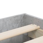 vidaXL Cadre de lit avec tiroirs sans matelas gris béton 135x190 cm