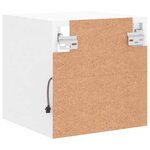 vidaXL Meuble TV mural avec lumières LED blanc 30x28 5x30 cm