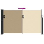 vidaXL Auvent latéral rétractable beige 120x300 cm