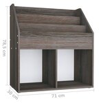 vidaXL Porte-revue pour enfants Gris et chêne sonoma Bois d’ingénierie