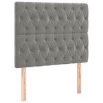 vidaXL Cadre de lit sans matelas gris clair 100x200 cm velours