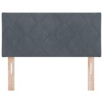 Tête de lit vidaXL Design Diamant en blocs Gris foncé 90 cm Velours