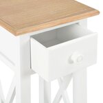 vidaXL Table d'appoint Blanc 27 x 27 x 65 5 cm Bois