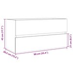 vidaXL Armoire d'évier Chêne sonoma 90x38 5x45 cm Aggloméré