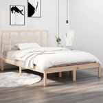 vidaXL Cadre de lit sans matelas 120x200 cm bois massif