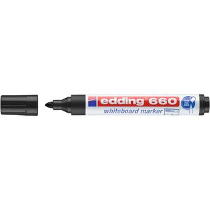 Marqueur pour Tableaux blancs 660 Noir Pointe Ronde 1 5-3 mm EDDING