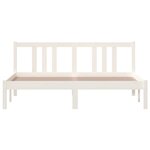 vidaXL Cadre de lit sans matelas blanc bois massif 150x200 cm