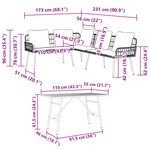 vidaXL Ensemble de Canapé de Jardin de 2 Pièces avec Coussins Noir Poly Rotin