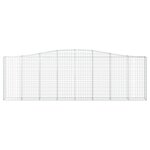 vidaXL Paniers à gabions arqués 2 Pièces 400x30x120/140 cm Fer galvanisé