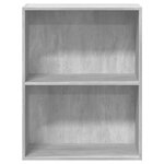 vidaXL Bibliothèque à 2 niveaux gris béton bois d'ingénierie
