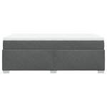 vidaXL Sommier à lattes de lit avec matelas Gris foncé 90x200 cm Tissu