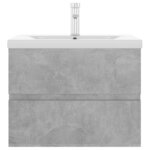 vidaXL Armoire d'évier et lavabo intégré gris béton bois d'ingénierie