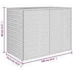 vidaXL Armoire de rangement jardin Gris 100x55 5x80 cm Résine tressée