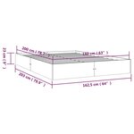 vidaXL Cadre de lit sans matelas bois massif 160x200 cm