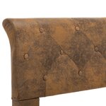 vidaXL Cadre de lit sans matelas marron similicuir daim 120x200 cm