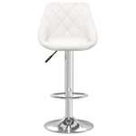 vidaXL Tabourets de bar lot de 2 blanc similicuir
