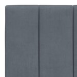 vidaXL Cadre de lit sans matelas gris foncé 100x200 cm velours
