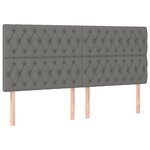 vidaXL Sommier à lattes de lit et matelas et LED Gris foncé 200x200 cm